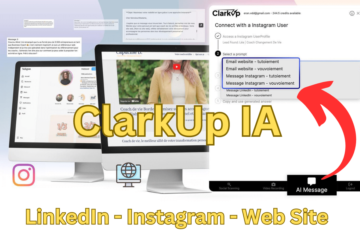 ClarkUp CRM Solution Prospection IA